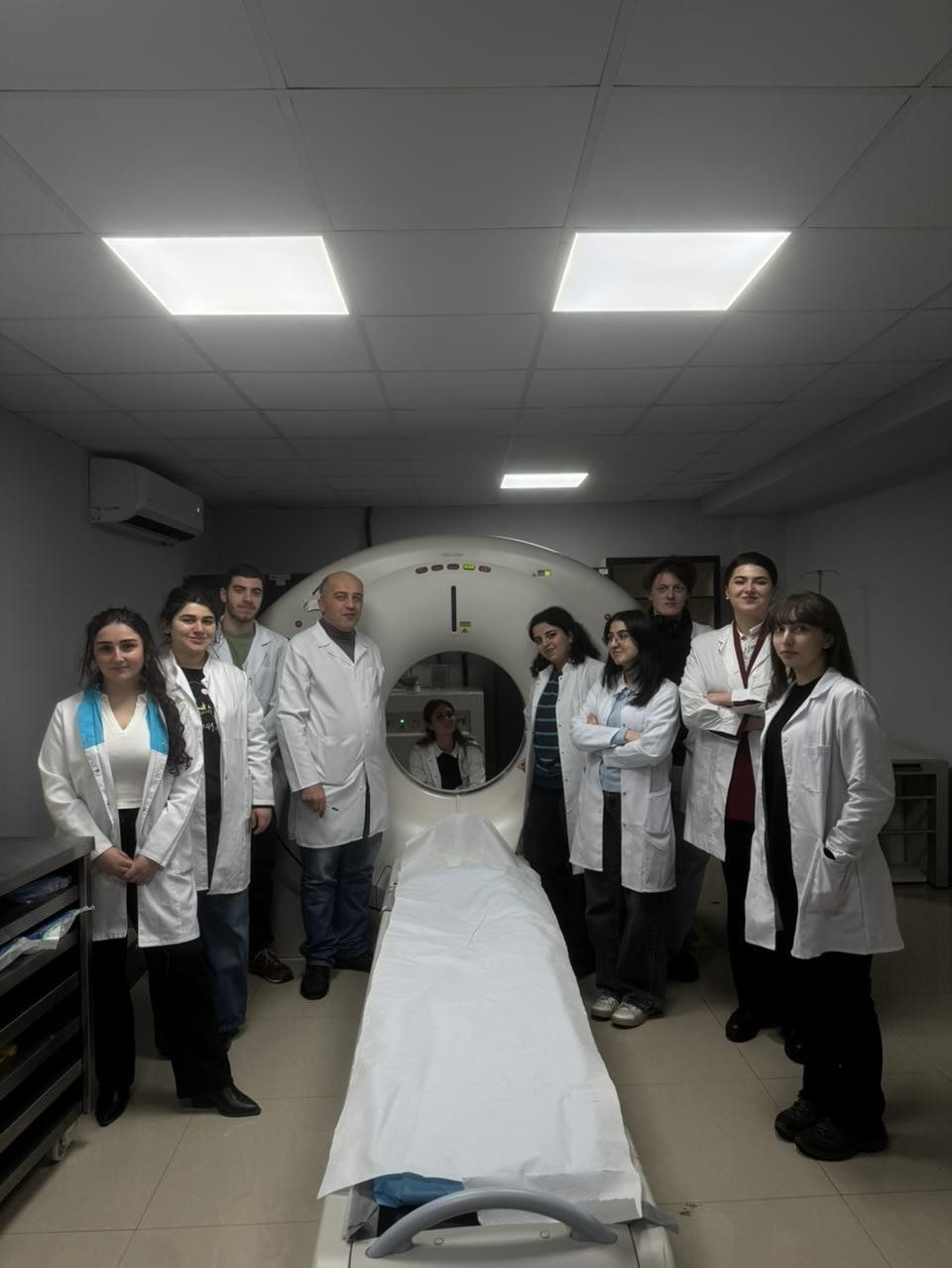 Students in white coats during the ROTADAY clinical rotation